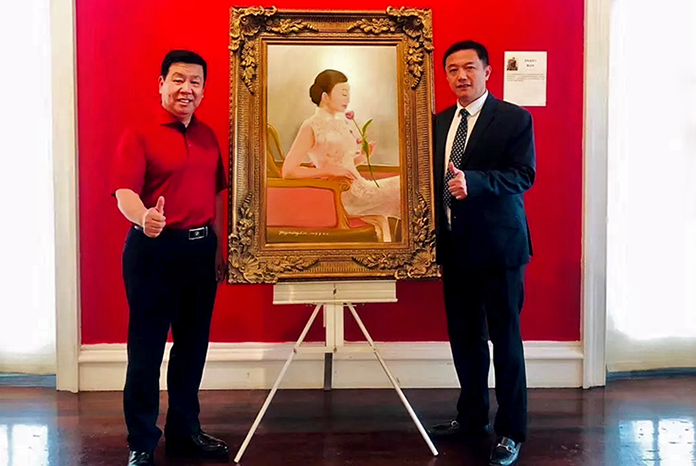 美国卓越艺术联盟、中国启润影业股份有限公司联合举办的电影《穿旗袍的女人》旗袍佳丽油画作品展正式启动