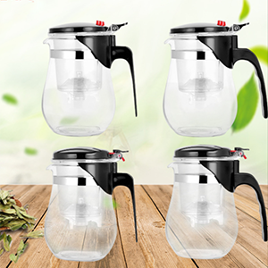 耐热玻璃 飘逸杯500ml 广告礼品 玲珑杯 功夫泡茶壶茶具