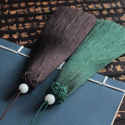 高档顺滑人造丝菠萝帽流苏穗子diy中国结书签吊穗