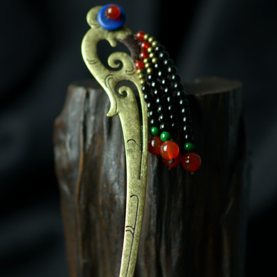 婉约金属发簪步摇复古风古典原创手工DIY簪子盘发流苏头饰品